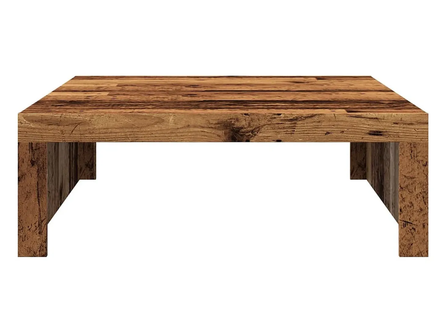 Mesa de centro madera de ingeniería envejecida 100x100x35 cm