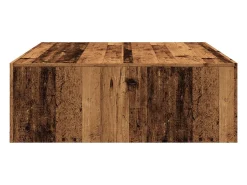 Mesa de centro madera de ingeniería envejecida 100x100x35 cm
