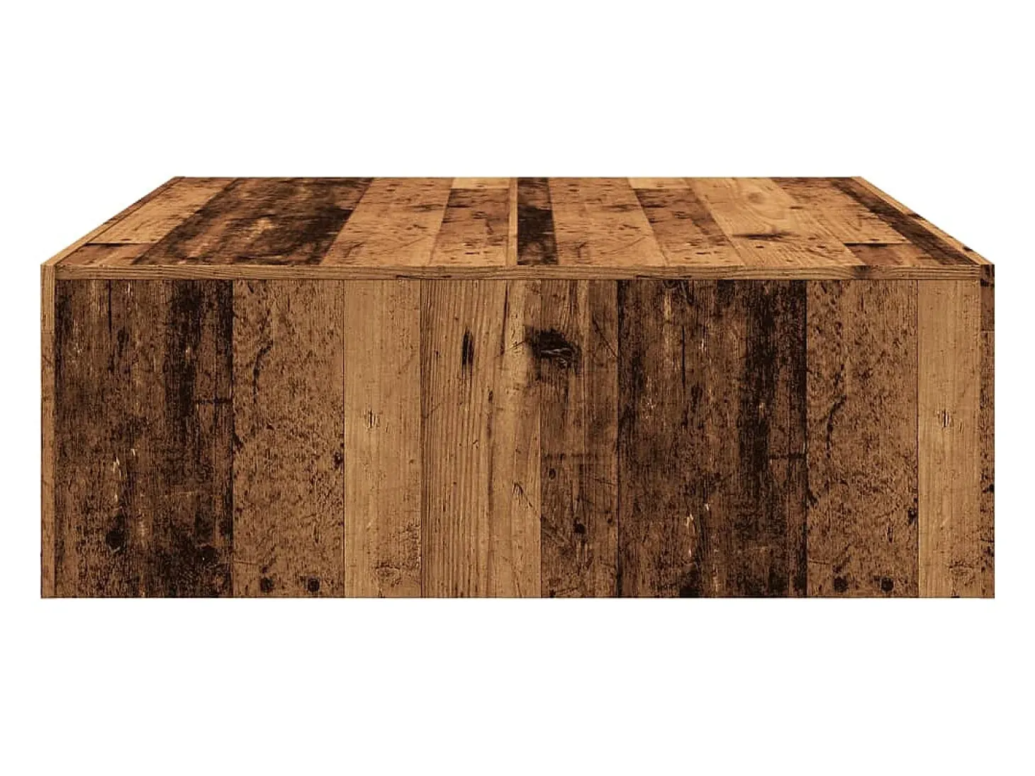 Mesa de centro madera de ingeniería envejecida 100x100x35 cm