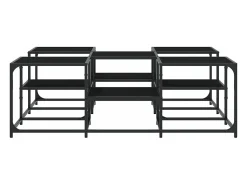 Mesa de centro madera de ingeniería negro 121x121x40 cm