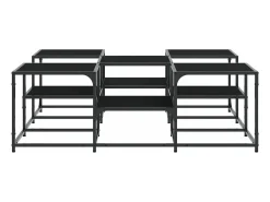 Mesa de centro madera de ingeniería negro 121x121x40 cm