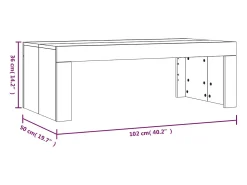 Mesa de centro madera de ingeniería negro 102x50x36 cm