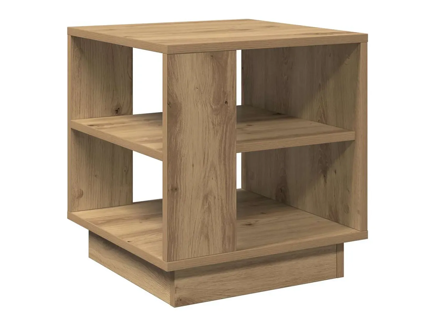 Mesa de centro madera de ingeniería roble artisan 40x40x43 cm
