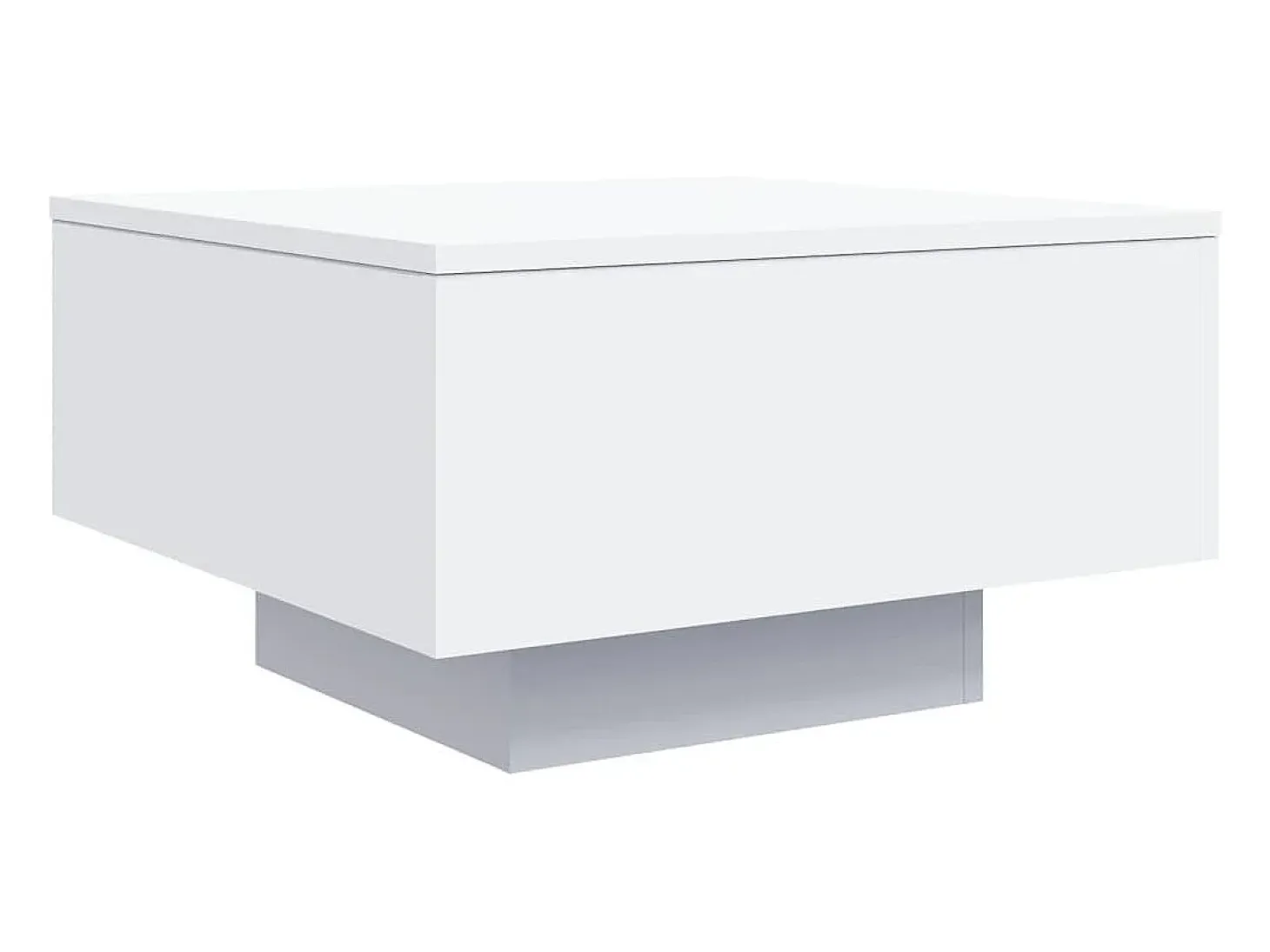 Mesa de centro madera de ingeniería blanco 55x55x31 cm