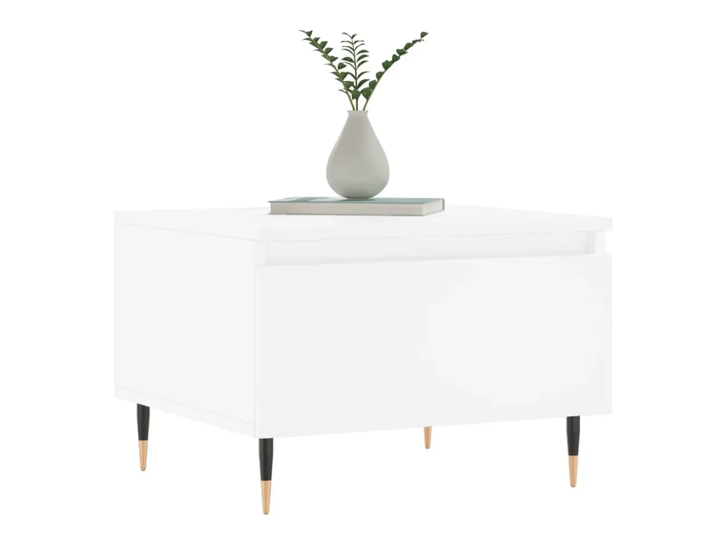 Mesa de centro madera de ingeniería blanco 50x46x35 cm