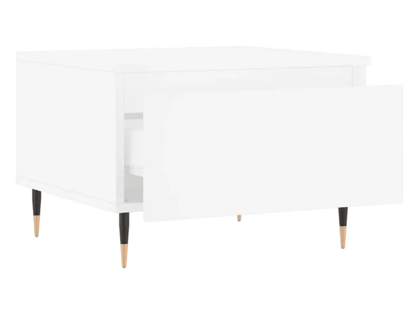 Mesa de centro madera de ingeniería blanco 50x46x35 cm