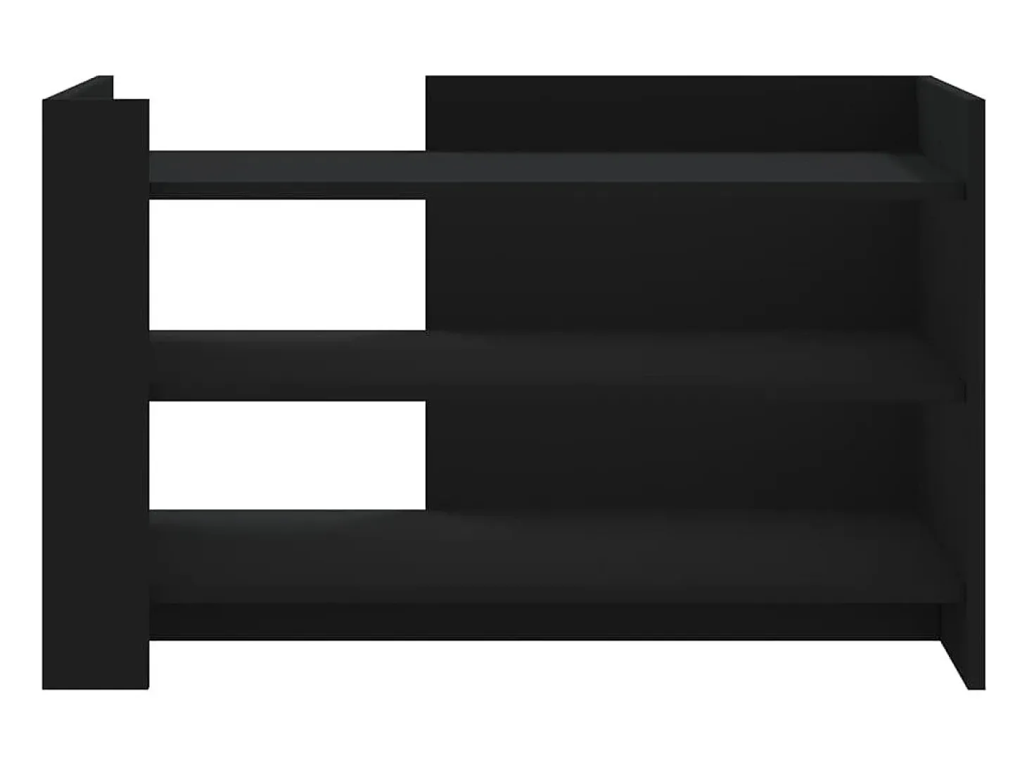 Mesa de centro madera de ingeniería negra 80x50x50 cm