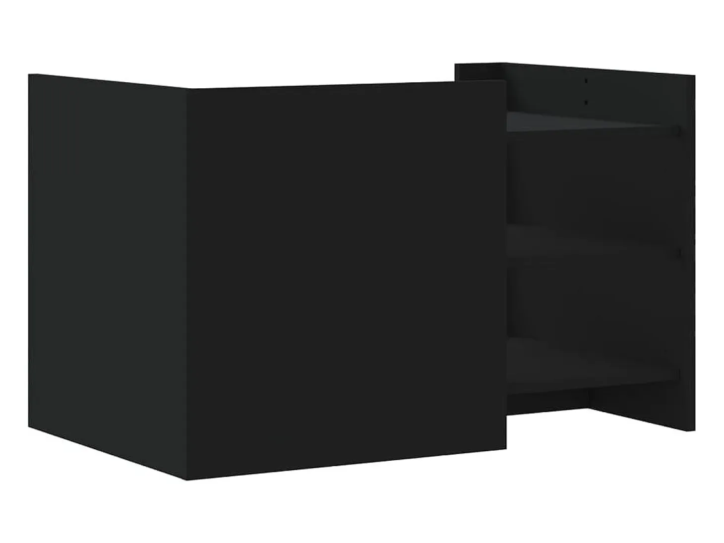 Mesa de centro madera de ingeniería negra 80x50x50 cm