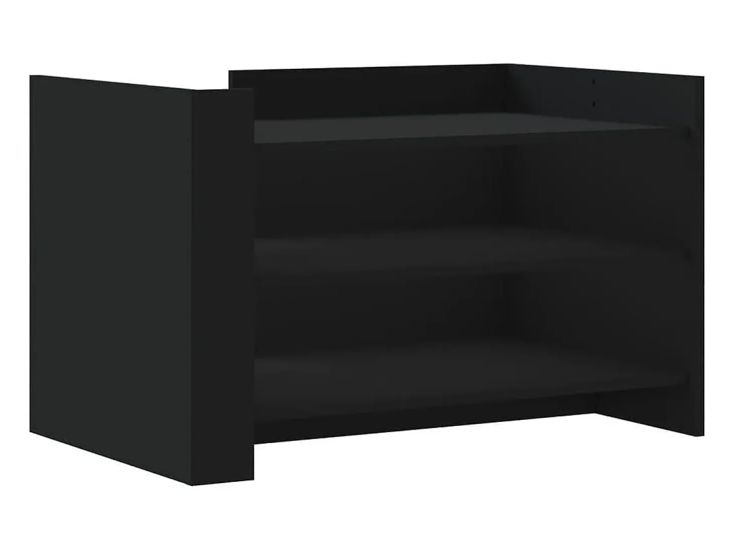 Mesa de centro madera de ingeniería negra 80x50x50 cm