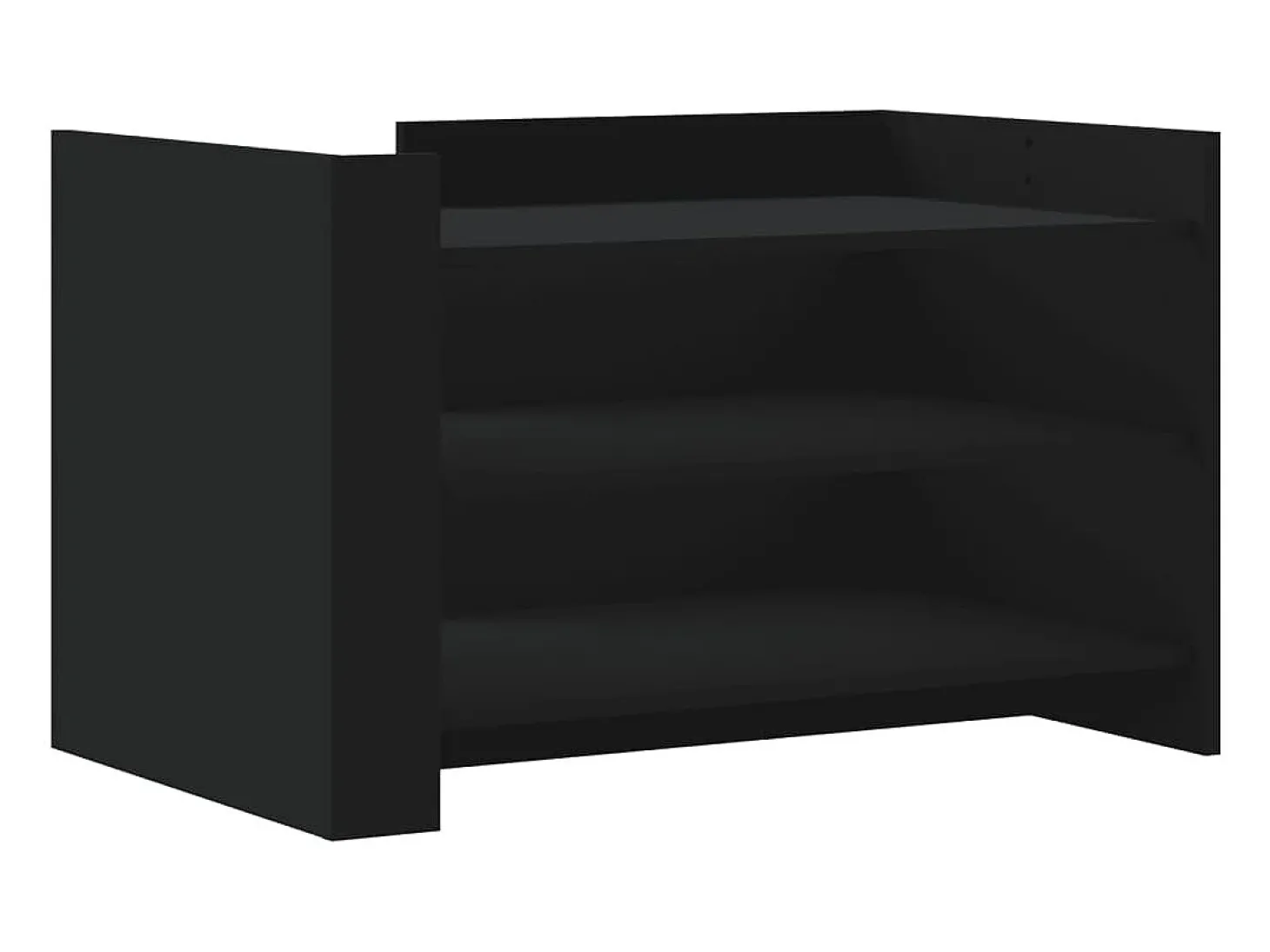 Mesa de centro madera de ingeniería negra 80x50x50 cm