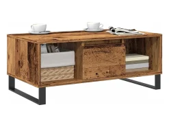 Mesa de centro madera de ingeniería envejecida 90x50x36,5 cm