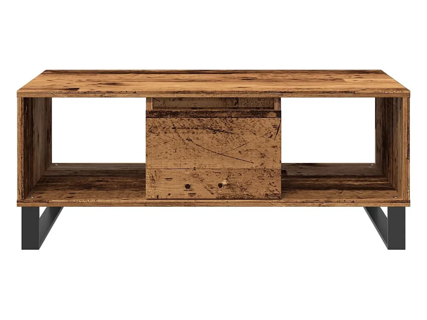 Mesa de centro madera de ingeniería envejecida 90x50x36,5 cm