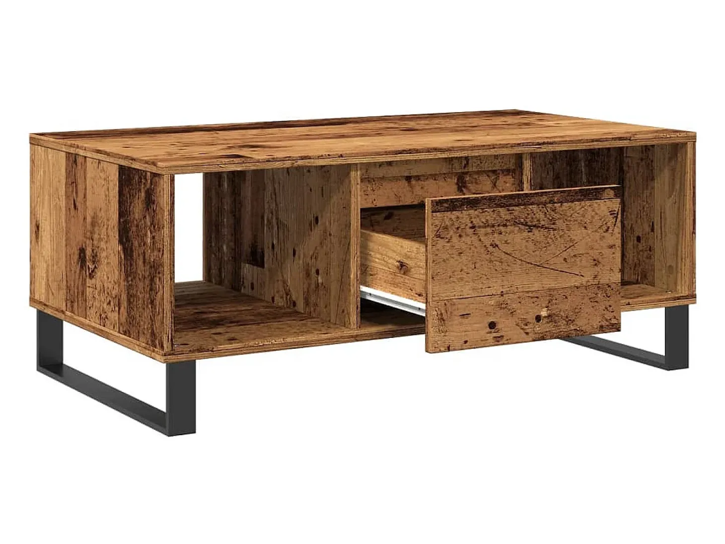 Mesa de centro madera de ingeniería envejecida 90x50x36,5 cm