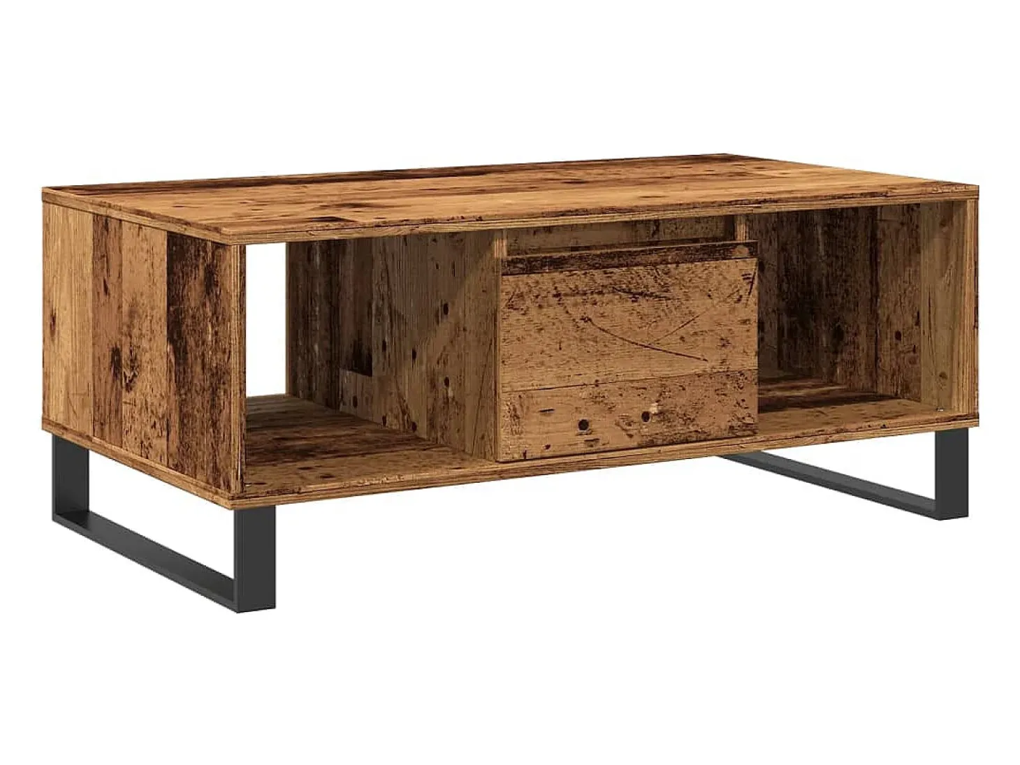 Mesa de centro madera de ingeniería envejecida 90x50x36,5 cm