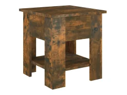 Mesa de centro madera de ingeniería roble ahumado 40x40x42 cm ES67235