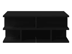 Mesa de centro madera de ingeniería negro 70x70x29 cm