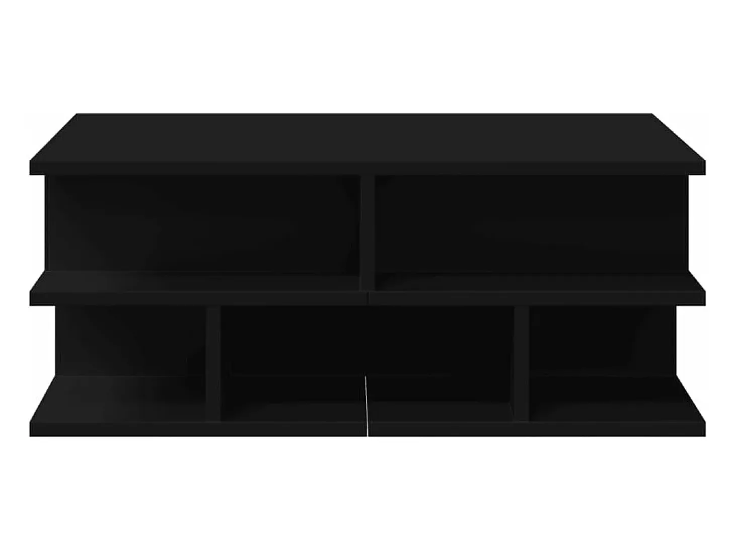 Mesa de centro madera de ingeniería negro 70x70x29 cm