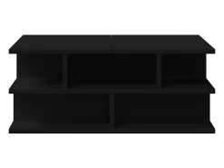 Mesa de centro madera de ingeniería negro 70x70x29 cm