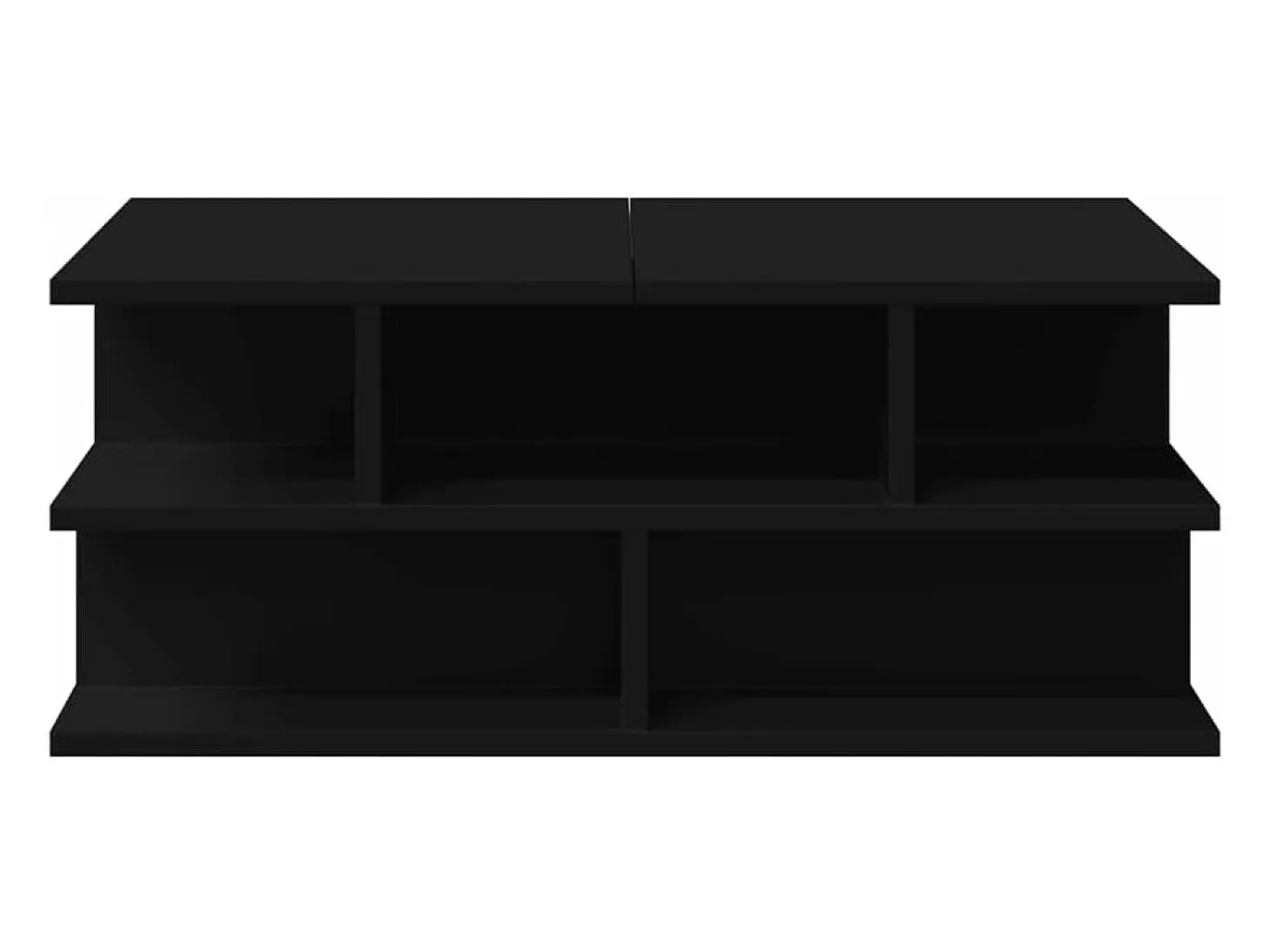 Mesa de centro madera de ingeniería negro 70x70x29 cm