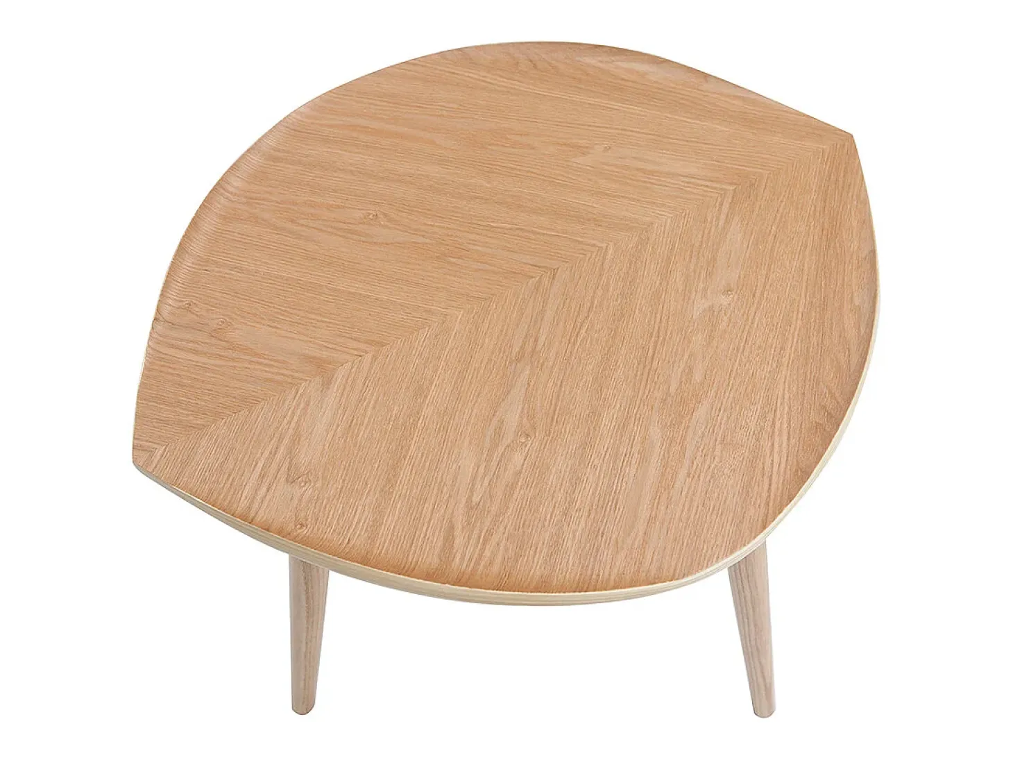 Mesa de centro madera en forma de hoja L60 cm PHYLL