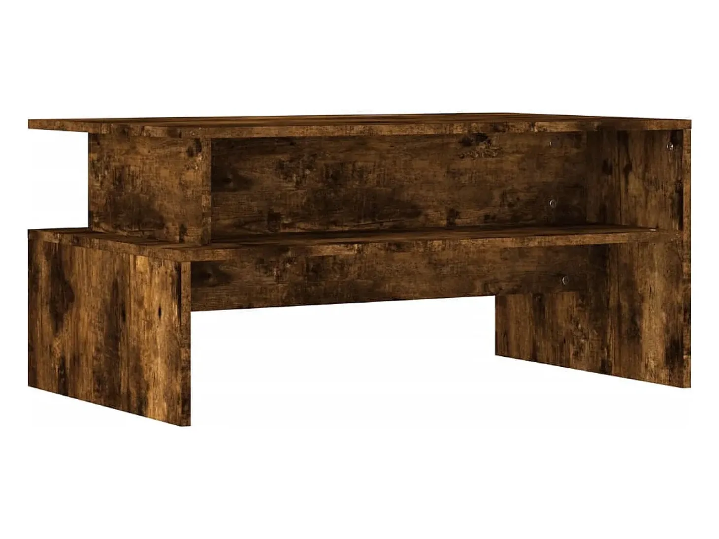 Mesa de centro madera ingeniería roble ahumado 90x55x42,5 cm