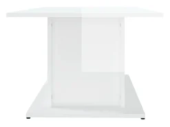 Mesa de centro madera ingeniería blanco brillo 102x55,5x40 cm