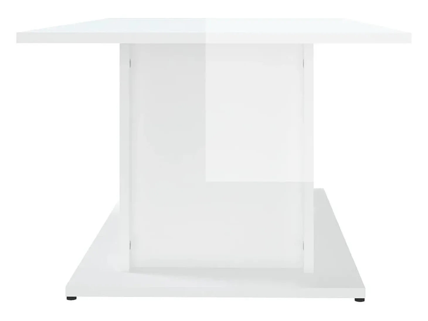 Mesa de centro madera ingeniería blanco brillo 102x55,5x40 cm