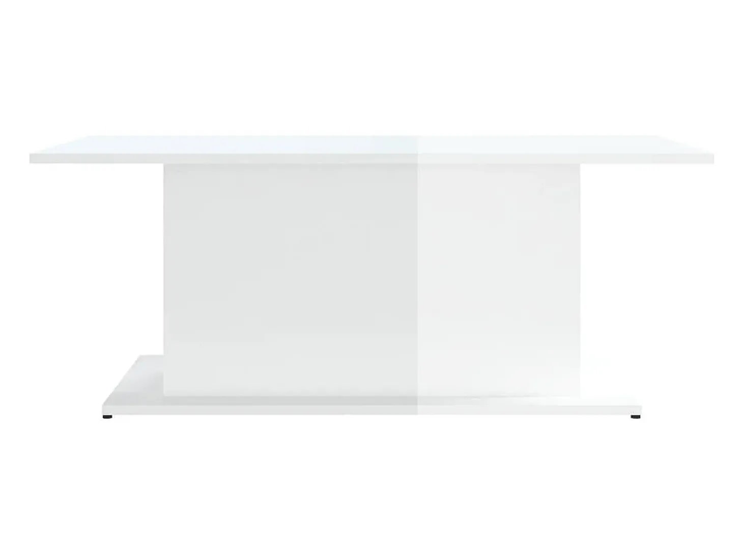 Mesa de centro madera ingeniería blanco brillo 102x55,5x40 cm