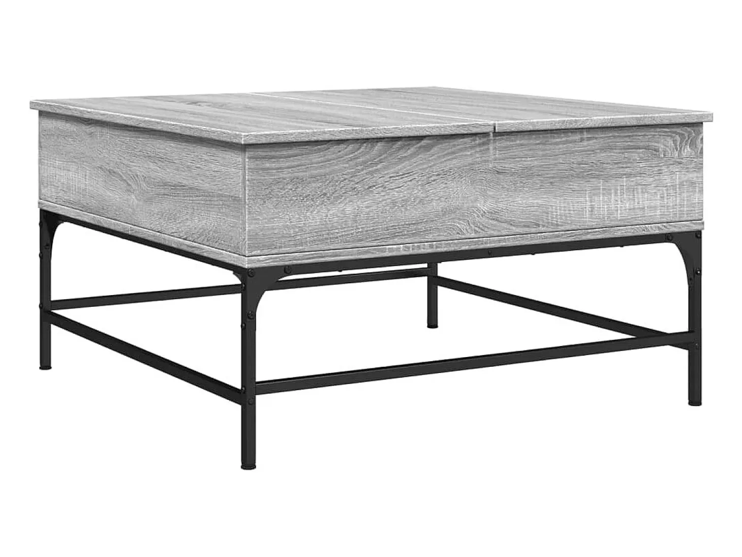 Mesa de centro madera ingeniería gris Sonoma 80x80x45 cm