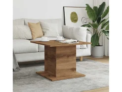 Mesa de centro madera ingeniería roble artisan 55,5x55,5x40 cm