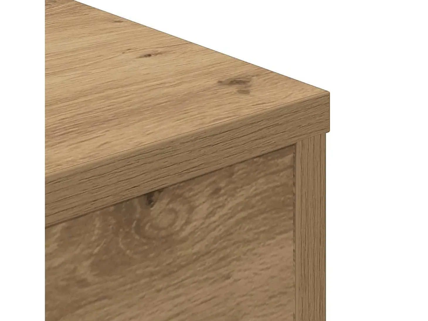Mesa de centro madera ingeniería roble artisan 55x55x30 cm