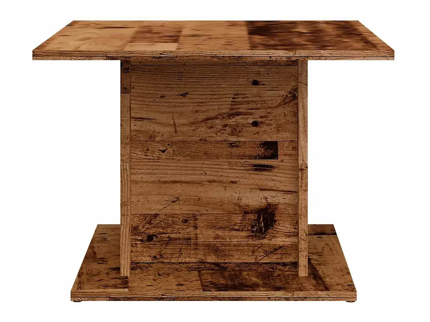 Mesa de centro madera ingeniería envejecida 55,5x55,5x40 cm