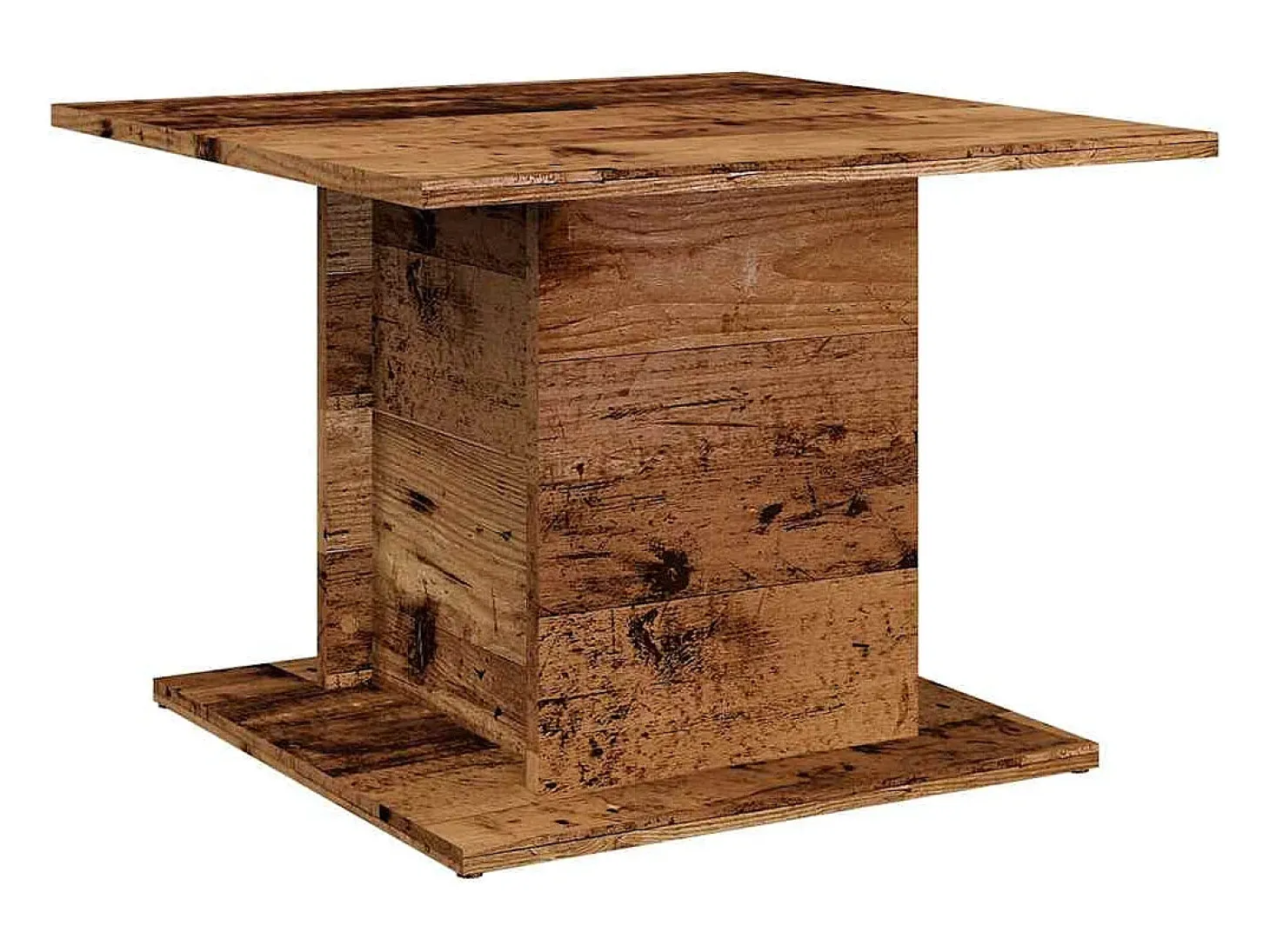 Mesa de centro madera ingeniería envejecida 55,5x55,5x40 cm