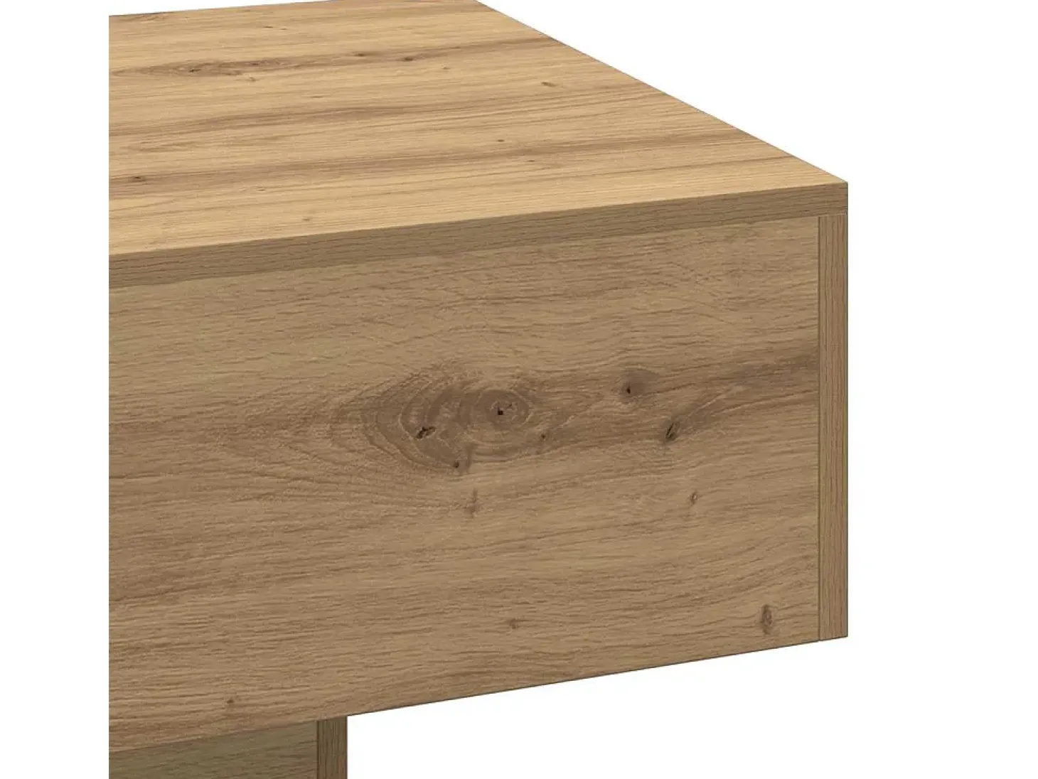 Mesa de centro madera ingeniería roble artisan 85x55x31 cm