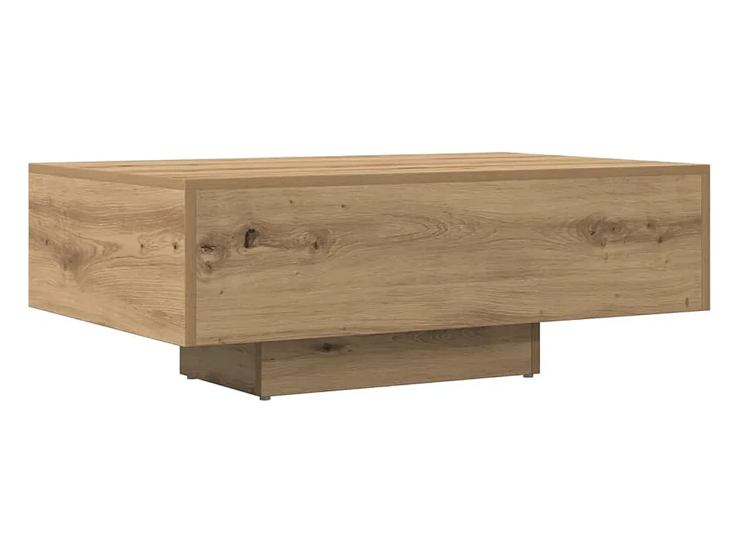 Mesa de centro madera ingeniería roble artisan 85x55x31 cm