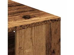 Mesa de centro madera ingeniería madera envejecida 55x55x42 cm