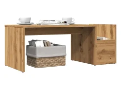 Mesa de centro madera ingeniería roble artisian 90x45x35 cm