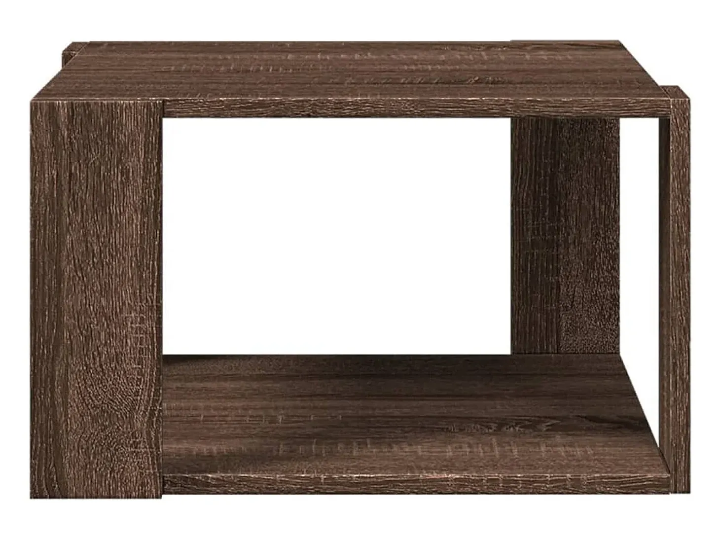 Mesa de centro madera ingeniería marrón roble 51,5x51,5x30 cm