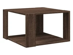 Mesa de centro madera ingeniería marrón roble 51,5x51,5x30 cm
