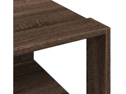 Mesa de centro madera ingeniería marrón roble 51,5x51,5x30 cm