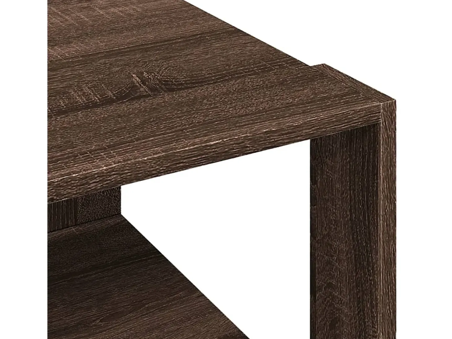 Mesa de centro madera ingeniería marrón roble 51,5x51,5x30 cm