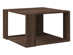 Mesa de centro madera ingeniería marrón roble 51,5x51,5x30 cm