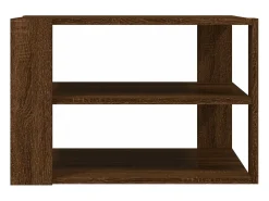 Mesa de centro madera ingeniería roble marrón 59,5x59,5x40 cm