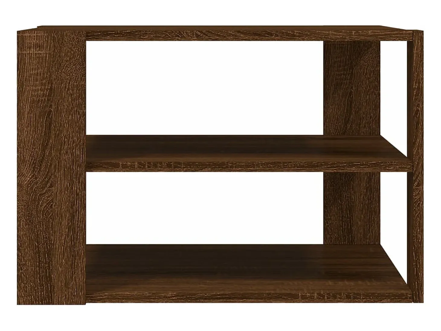 Mesa de centro madera ingeniería roble marrón 59,5x59,5x40 cm