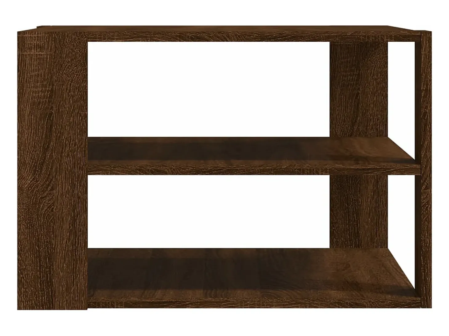Mesa de centro madera ingeniería roble marrón 59,5x59,5x40 cm