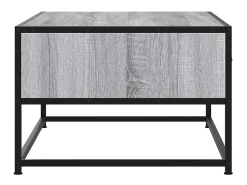 Mesa de centro madera ingeniería metal gris Sonoma 100x50x35 cm