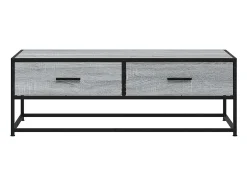 Mesa de centro madera ingeniería metal gris Sonoma 100x50x35 cm