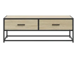 Mesa de centro madera ingeniería metal roble Sonoma 100x50x35cm
