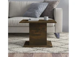 Mesa de centro madera ingeniería roble ahumado 55,5x55,5x40 cm