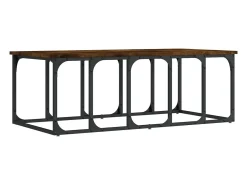 Mesa de centro madera ingeniería roble ahumado 100x50x35,5 cm